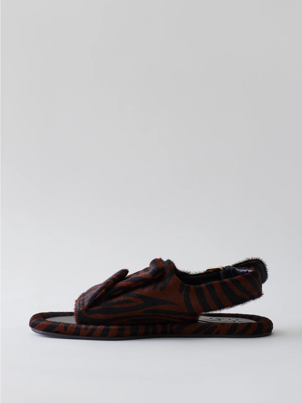 Pony Hair Zebra Print Slingback Beryen Sandal